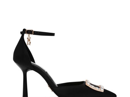 Accession Sandal BLACK SATIN Fashion