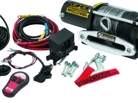 QuadBoss Winch 5000Lb W  Synthetic Rope Discount