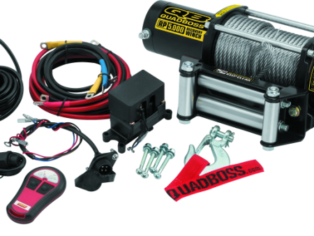 QuadBoss Winch 5000Lb W  Cable Hot on Sale