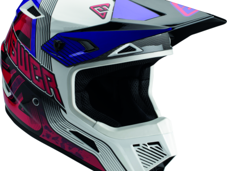 Answer AR1 Vendetta Helmet Red White Purple Youth - Small For Cheap