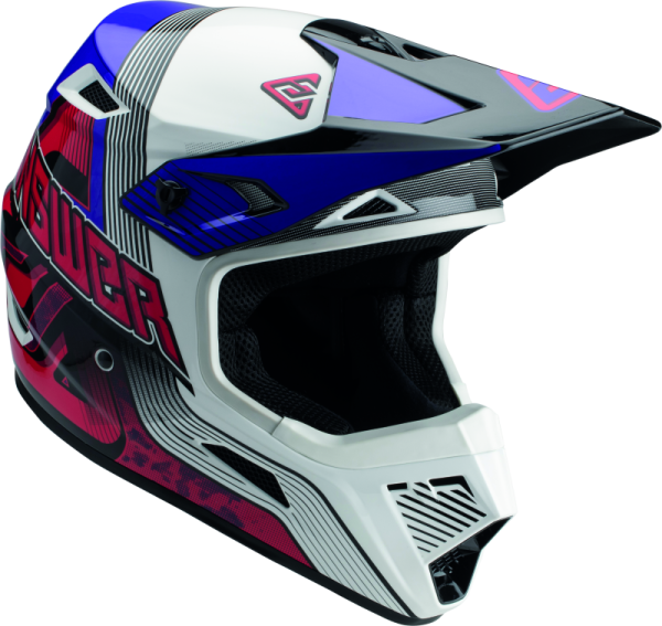 Answer AR1 Vendetta Helmet Red White Purple Youth - Small For Cheap