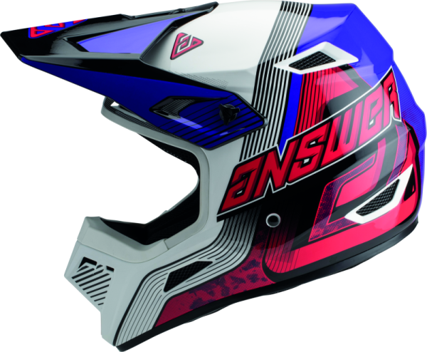 Answer AR1 Vendetta Helmet Red White Purple Youth - Small For Cheap