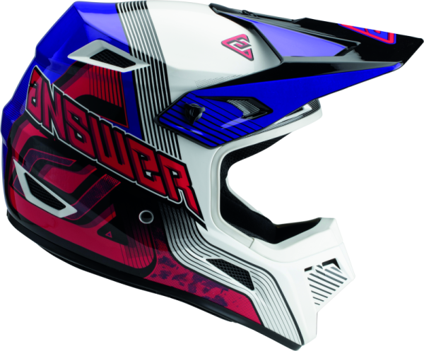 Answer AR1 Vendetta Helmet Red White Purple Youth - Small For Cheap