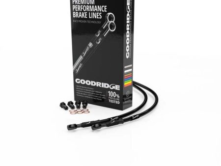 Goodridge 07-12 Kawasaki Z750 Black Rear SS Brake Lines w Black Fittings Online now